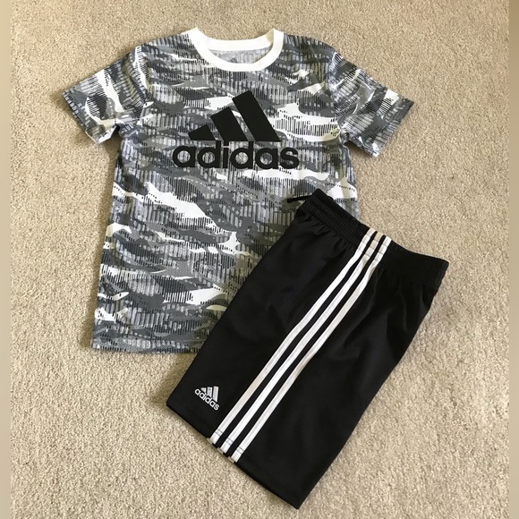 ADIDAS BOYS SIZE M(10-12) MATCHING OUTFIT - Picture 1 of 7